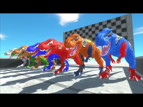 7 T-rex Justice Death Run Speed Race Championship Hunting Found - Animal Revolt Battle Simulator