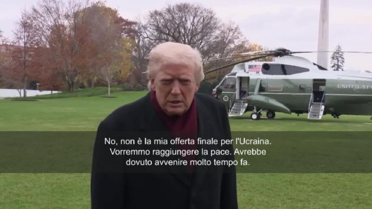 Trump: Il piano di pace proposto per l'Ucraina non è l'offerta finale