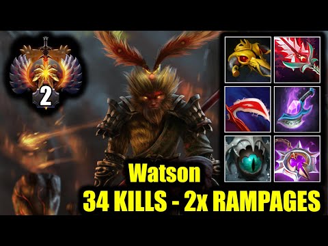 🔥 EPIC GAME - 34 KILLS - 2x RAMPAGES - Watson - Monkey King - Dota 2 Pro Game Highlights