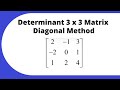 Determinant 3 By 3 Matrix Diagonal Method