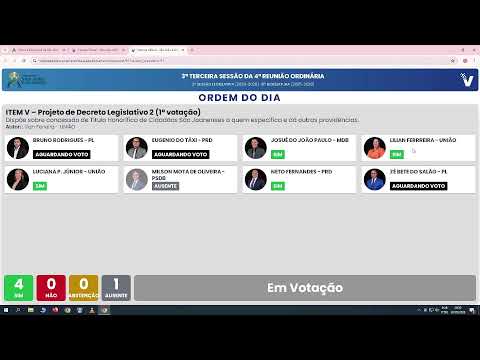 3º SESSÃO DA 4º REUNIÃO ORDINÁRIA