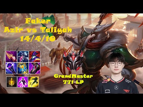 🔥 Faker Azir Mid | Korea GrandMaster Solo Queue | Patch 15.7 | League of Legends 🔥
