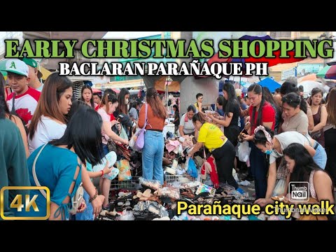 Early Christmas Shopping|Walking Through Massive Crowds in Baclaran Parañaque City Philippines [4K]