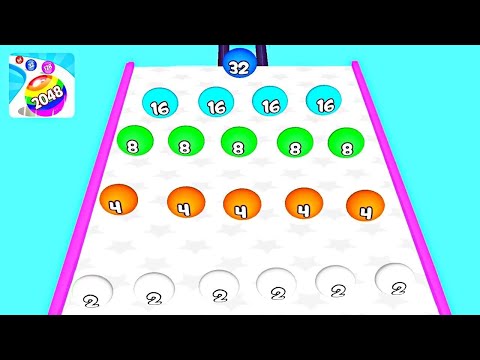 Ball Game Fun Race Run 2048 3D ! All Levels Gameplay (1-6) android,ios