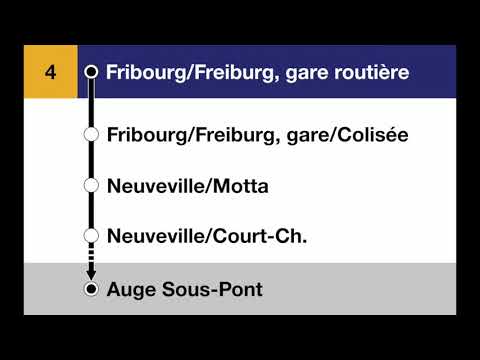 annonces TPF - Bus 4 Fribourg gare - Auge Sous-Pont