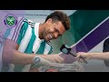 Jo-Wilfried Tsonga Babolat Racket Stringing Challenge | Wimbledon 2019