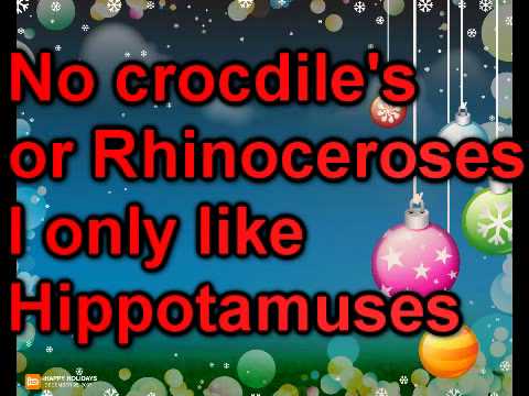 I want a Hippopotamus For Christmas - Gayla Peevey - Lyrics On Screen