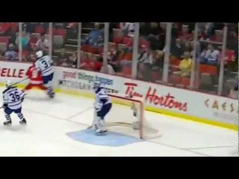 Justin Abdelkader hipchecks Dion Phaneuf