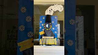 Classroom board decoration theme polar express. #polarexpress #classdecoration