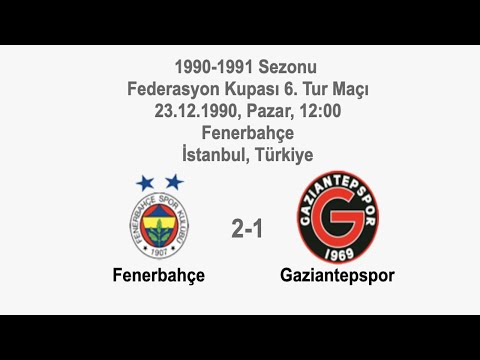Fenerbahçe 2-1 Gaziantepspor 23.12.1990 - 1990-1991 Turkish Cup 6th Round (1st, 2nd Goals)