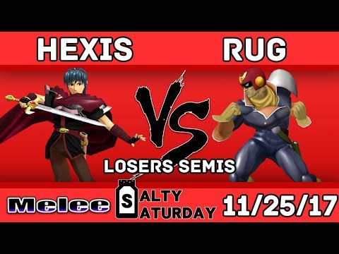 Salty Saturday #1 - Hexis (Marth) VS. Rug (C. Falcon) SSBM Losers Semis - Melee