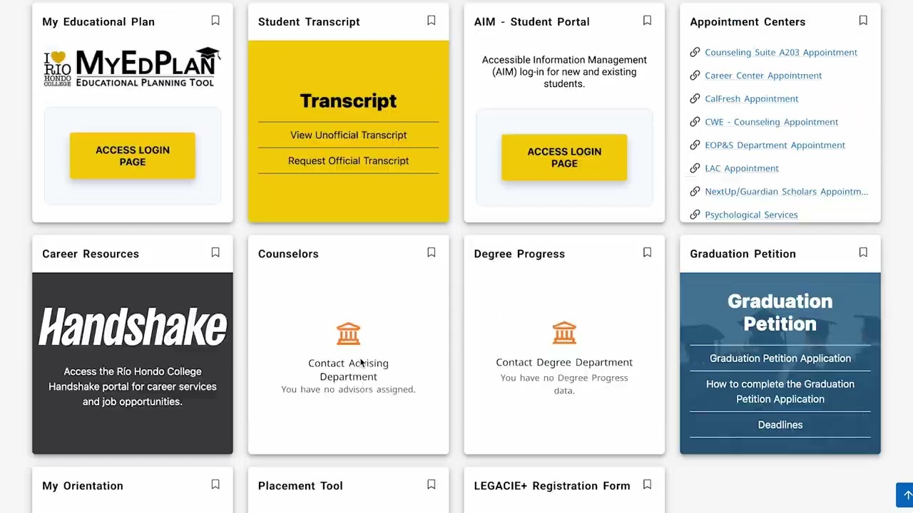 Overview of the new AccessRío Student Portal