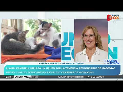 Llambi Campbell promueve la tenencia responsable de mascotas | Mariela Chiariotti - Pdta. Comunal