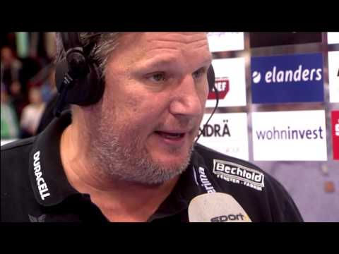 Nikolaj Jacobsen nach dem Sieg der Löwen in Stuttgart