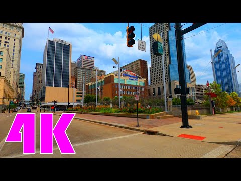 Cincinnati Summer Day Drive, Ohio USA 4K - UHD