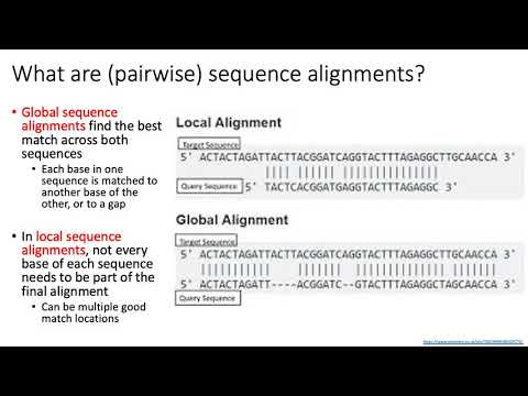 MCB 182 Lecture 6.1 - Introduction to sequence alignments