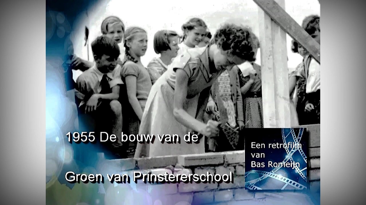 Film: Bouw van de Groen van Prinstererschool in 1955 in Barendrecht