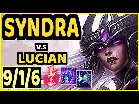 TOLAND (SYNDRA) vs LUCIAN - 9/1/6 KDA MID GAMEPLAY - KR Ranked GRANDMASTER