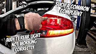 AUDI REAR LIGHT FAULT TAIL LIGHTS FLICKERING DIM INDICATOR FIXED REAL COMMON FAULT!!!!!!!