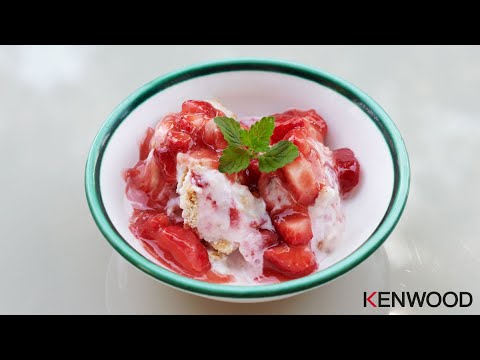 Strawberry-Cheesecake-Eiscrème (im Kenwood Cooking Chef)