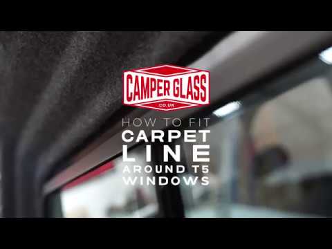 How to Carpet Line Around a Window by Camper Glass / Transporter HQ