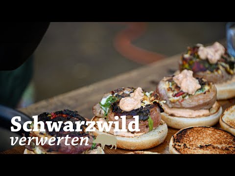 Schnelles Wildrezept: Gerollter Wildschweinrücken von der Feuerplatte | Wildbret | Grillen | Burger