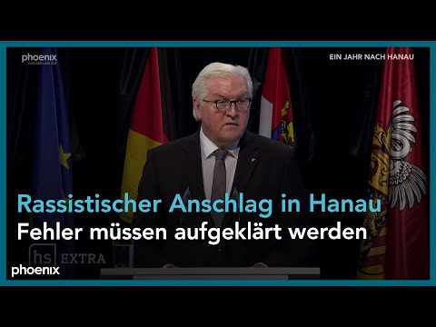 1 Jahr nach Hanau: Frank-Walter Steinmeier in Gedenken an den rassistischen Anschlag
