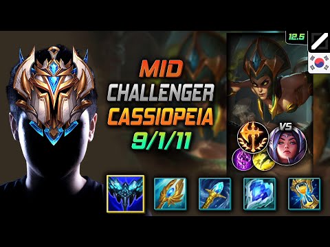 Challenger Cassiopeia Mid vs Irelia - 챌린저 미드 카시오페아 만년서리 정복자 - LOL KR 12.5