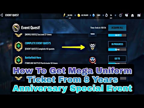 How To Get Mega Uniform Ticket From 8 Years Anniversary Special Event? - Marvel Future Fight