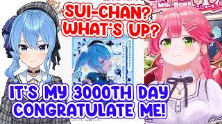 Suichan Suddenly Calls Miko's Stream Just to Get Congratulated