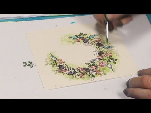 Holly Wreath - A Lavinia Stamps Tutorial