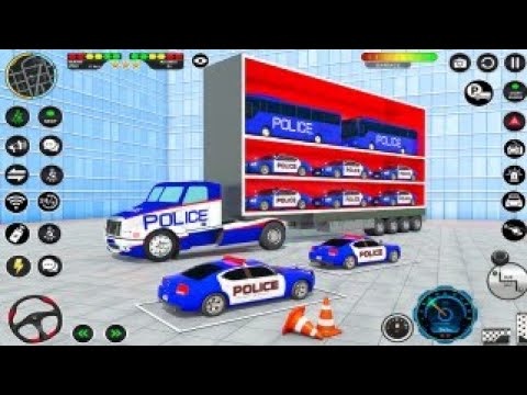 US Police Car Transporter Truck - Police Vehicle Transporter Simulator Game - Android GamePlay #2