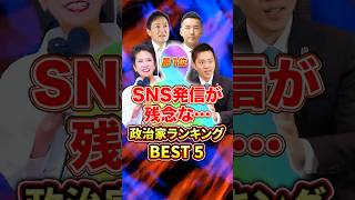 【政治ランキング】SNS発信が残念な 政治家ランキング BEST5 第一位は!? #高市首相 #SNS炎上 #政治家ランキング #テレビで報じない