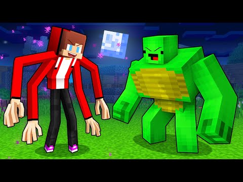 JJ ENDERMAN Mutant vs Mikey ZOMBIE Mutant - Maizen Minecraft Animation