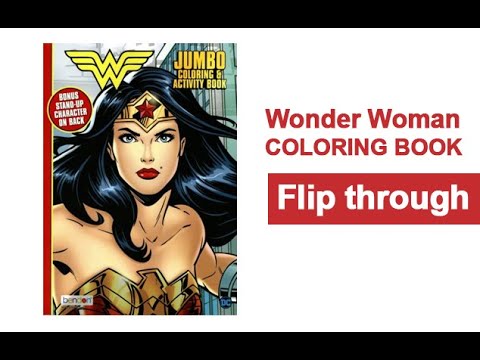 Wonder Woman Coloring Book Flip Through