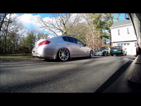 Two stanced Infinitis on concave wheels