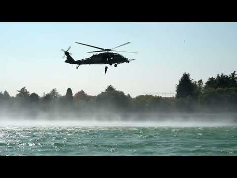 U.S. and Italian Air Force Pararescue Squadrons at Lake Garda, Italy