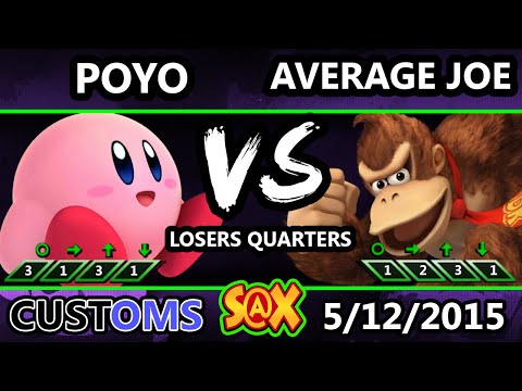 S@X Customs - Average Joe (Donkey Kong) Vs. Poyo (Kirby) SSB4 LQ - Smash Wii U - Smash 4