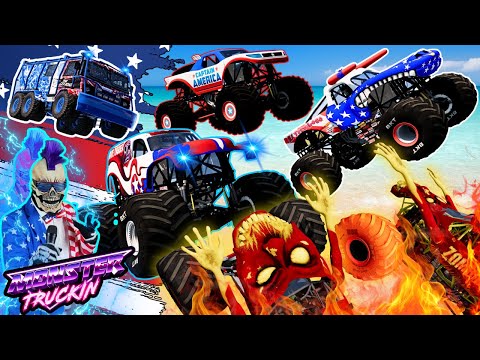 Monster Jam INSANE Racing, Freestyle and High Speed Jumps #89 | BeamNG Drive | Grave Digger