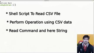 Shell Script to read CSV file | read command with here string in shell scripting | read command IFS