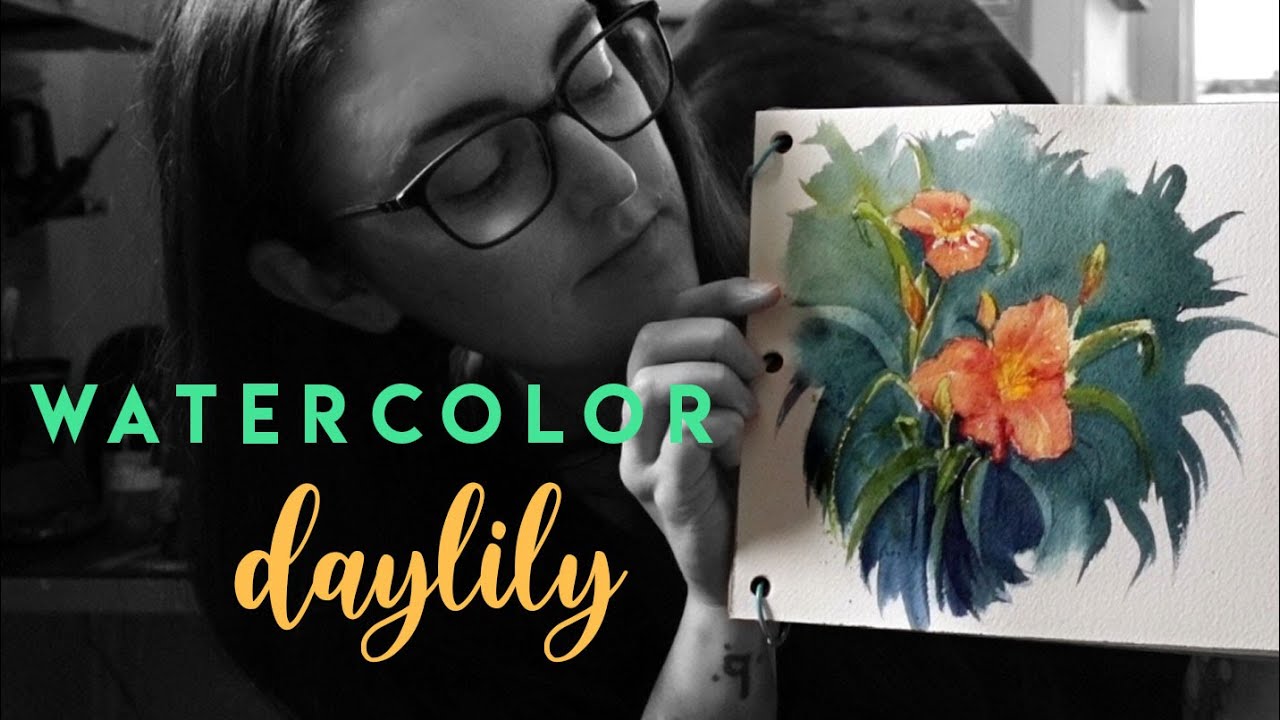 Watercolor Daylily ✶ How I prepare for painting a commission