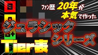 【最新作公開前】ファン歴20年がジュラシックシリーズTier表を'本気'で作成【ゆっくり解説】