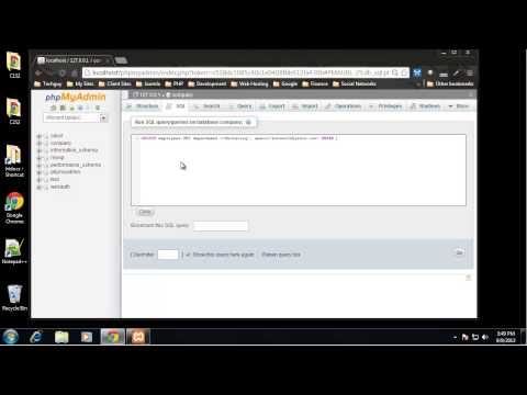 phpmyadmin and Queries