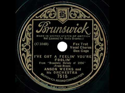 1935 Anson Weeks - I’ve Got A Feelin’ You’re Foolin’ (Ben Gage, vocal)