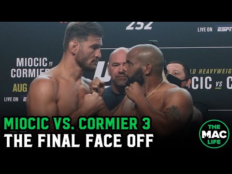 Stipe Miocic vs. Daniel Cormier share a joke during final face off | UFC 252