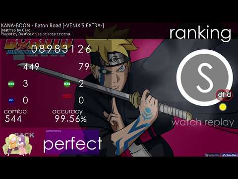 Dustice | KANA-BOON - Baton Road [-VENIX'S EXTRA-] +HDDT 99.56% FC | 618pp #1