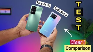 Poco F4 5G vs iQOO Neo 6 in hindi | BGMI Test ,Camera , speed test | Poco F4 5G vs iQOO Neo 6 5G
