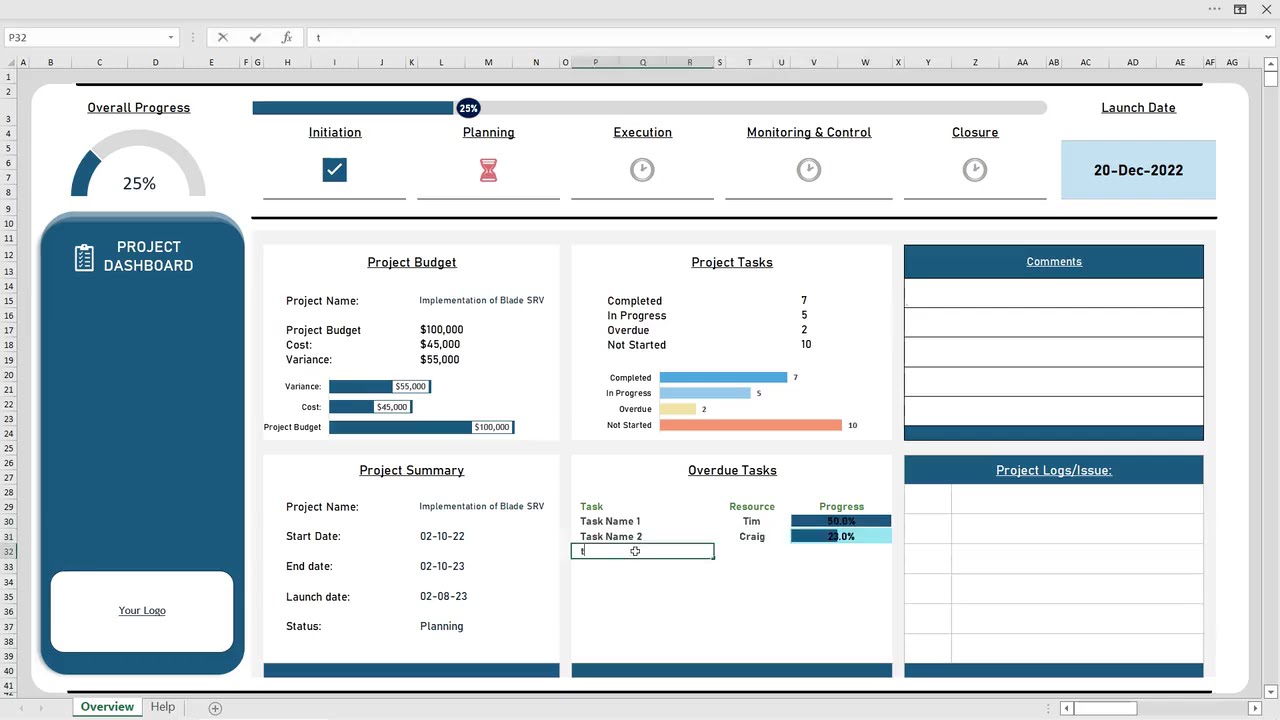 Status update template 