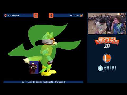 Show Me Your Moves 20 - Free Palestine (Marth) vs GHQ | Zamu (Fox) - Top 64 - Losers R6