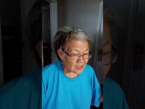 Mama Deling crying after a dream...